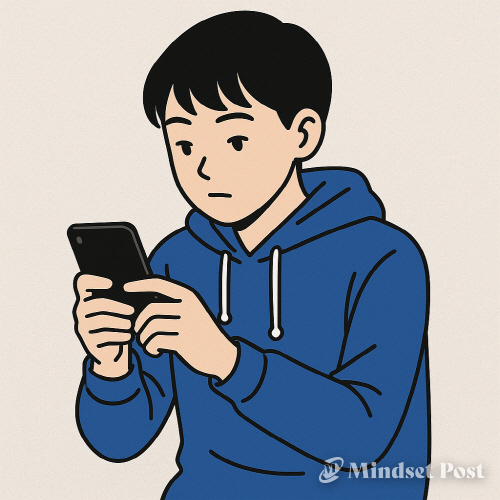 스마트폰을 하고 있는 청소년 (이미지 OpenAI ChatGPT)